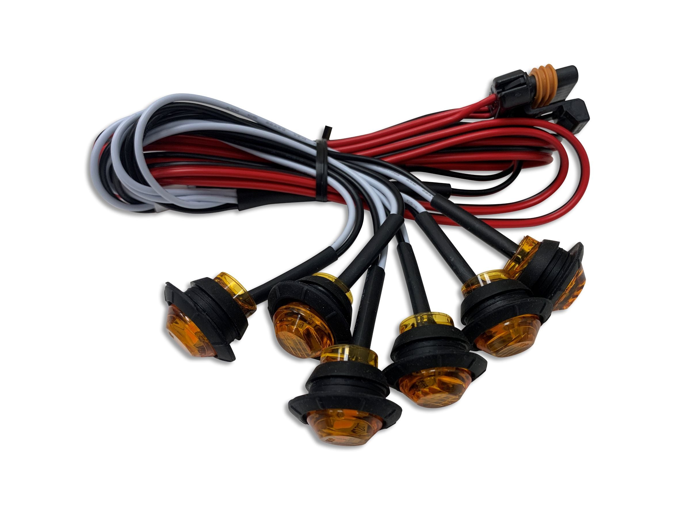 3/4" Amber LED's (6) with Harness